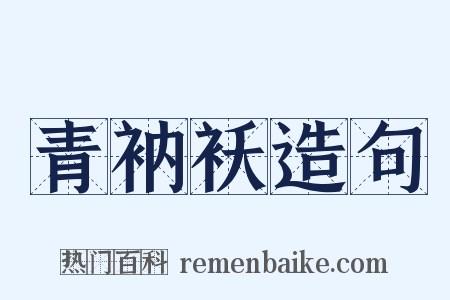 青衲袄造句是什么意思的图片